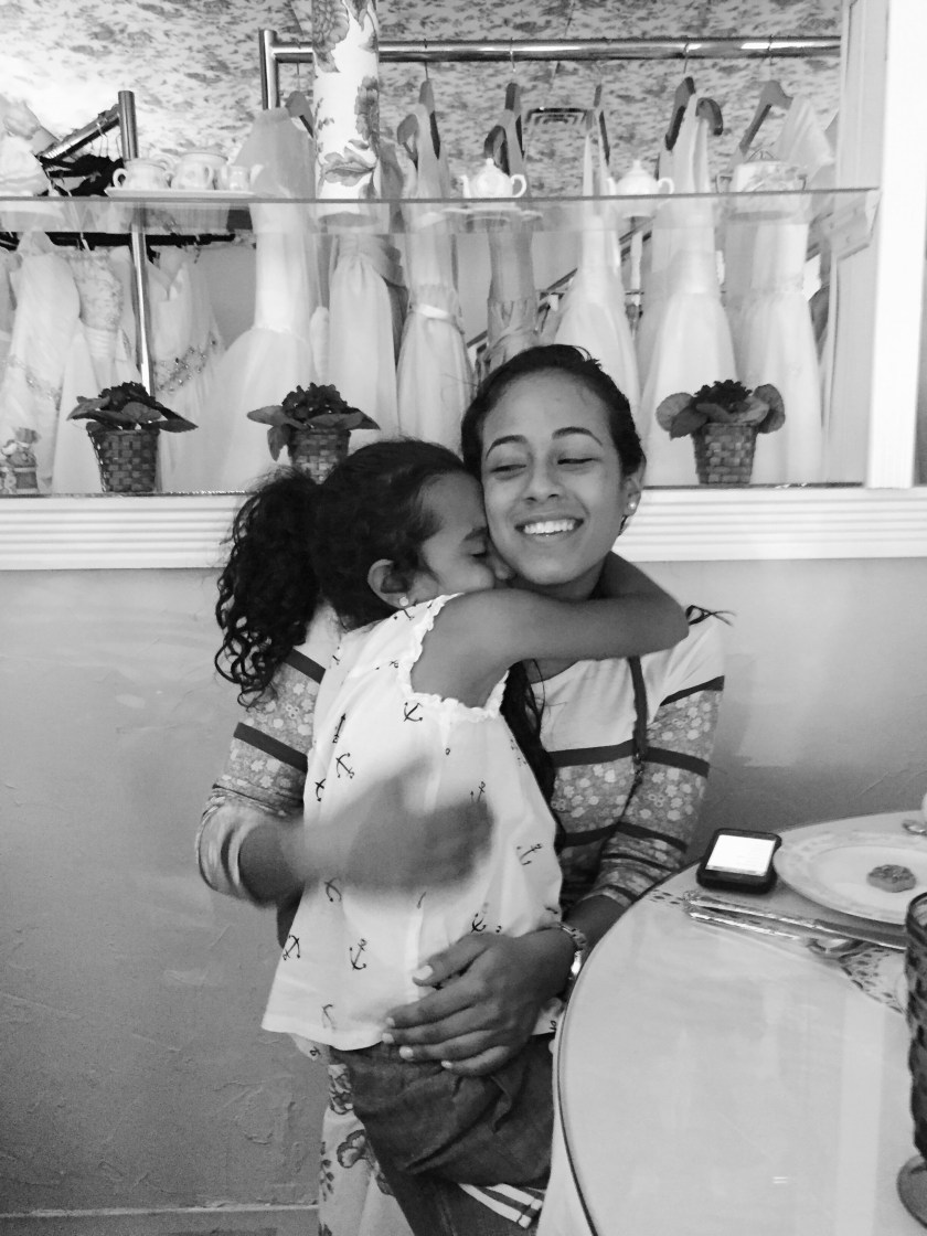 How cute are my Maid of Honor and Mini-Maid of Honor?